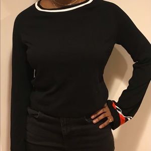 Womens Black top with wide sleeves